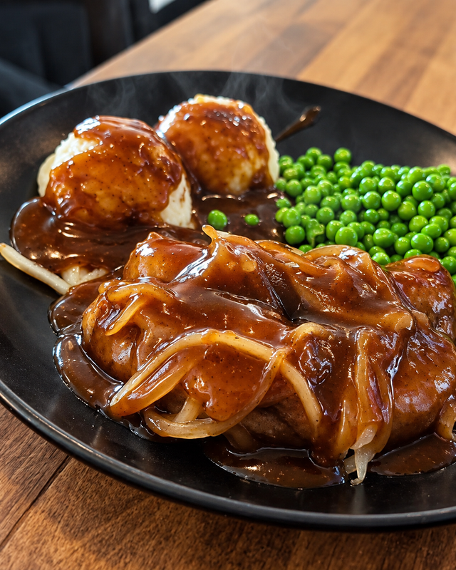 Bangers & mash.