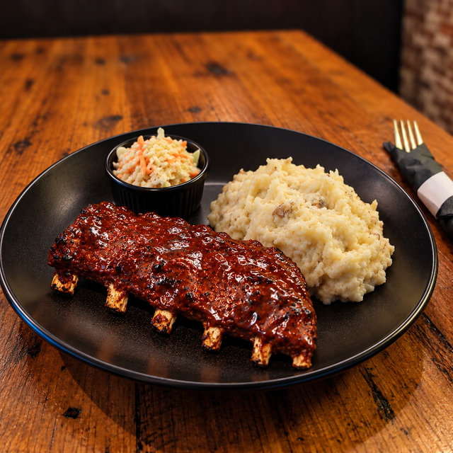 Half rack of ribs.
