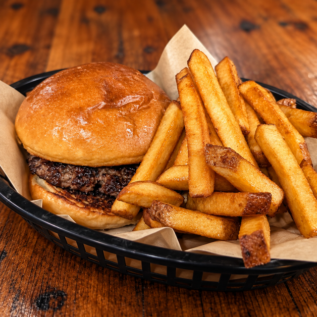Kids burger platter.
