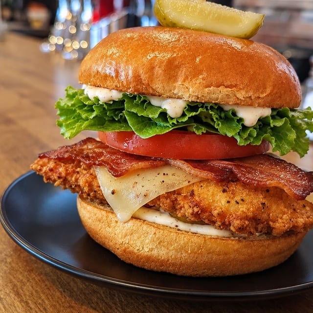 Chicken burger.