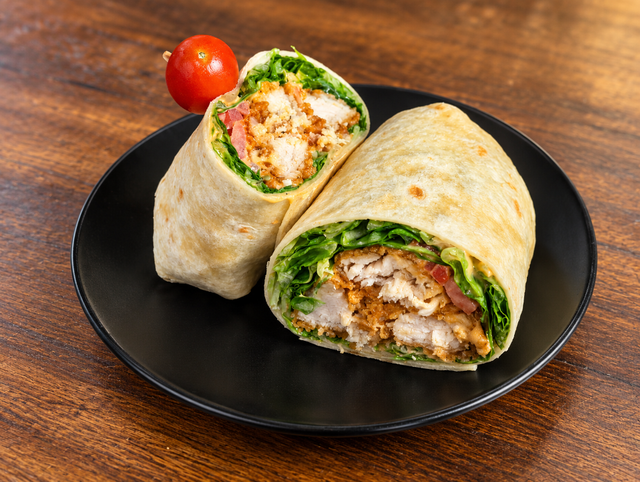Crispy chicken Caesar wrap.