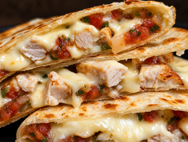 Chicken quesadilla.