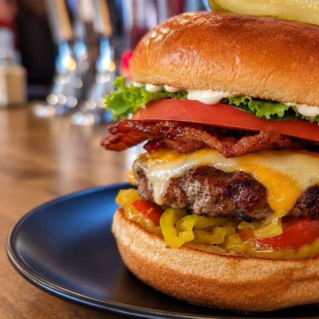 Sheehan burger platter.