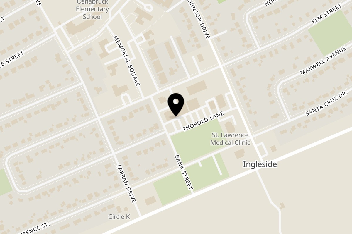 Map showing the location of Sheehan's Pub Ingleside on 23 Thorold Lane in South Stormont