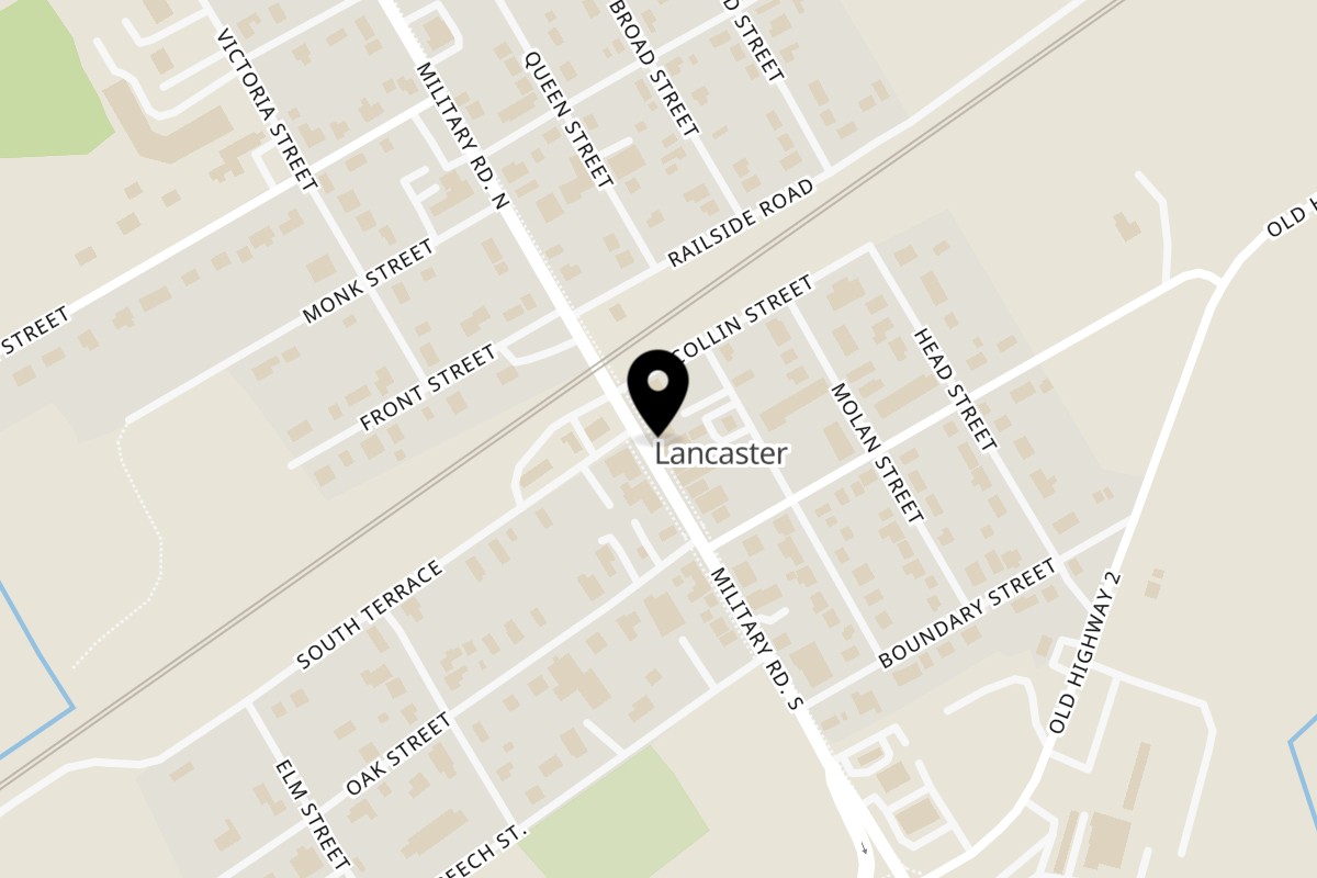 Map showing the location of Sheehan's Pub Lancaster on 183 South Road Military in South Glengarry